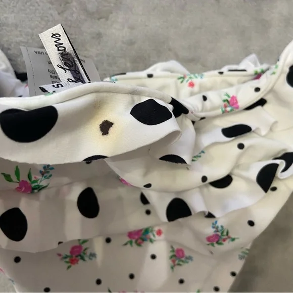 New! For love and lemons rosewater floral polka dot bikini bottoms 24363 - Picture 8 of 10